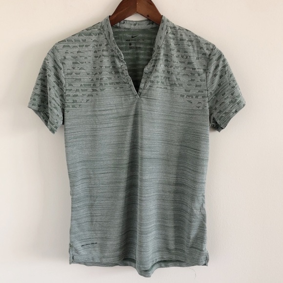 nike women's short sleeve jacquard zonal cooling golf polo